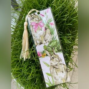 Handmade Easter Bunny Bookmark Classic Vintage Print Perfect Easter Basket Gift
